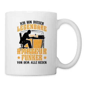 Legendärer Amateurfunker Hobbyfunker - Tasse - Weiß - Rechts