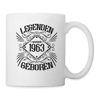 1963 Geburtstag Sprüche Legende - Tasse - Weiß - Rechts