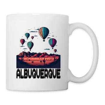 Albuquerque Ballon New Mexico Heißluftballon - Tasse - Weiß - Rechts