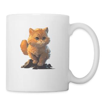 Cat cute cat drawing - Mug - white - Right