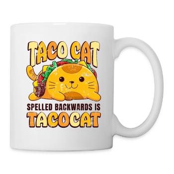 Taco Cat spelled Backwards is Tacocat Cinco de - Mug - white - Right