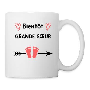 Bientôt grande sœur annonce grossesse - Mug blanc - blanc - Droite