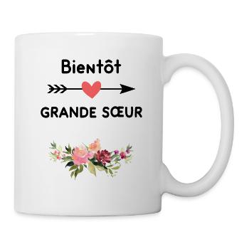 annonce grossesse Bientôt grande sœur - Mug blanc - blanc - Droite