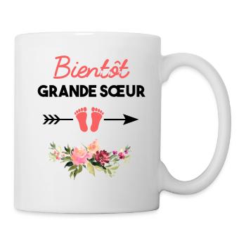 annonce grossesse pour Bientôt grande sœur - Mug blanc - blanc - Droite