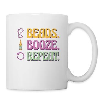 Carnaval Carnaval Boire de la bière Pearls Festival - Mug blanc - blanc - Droite
