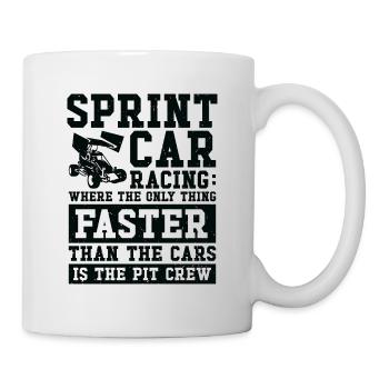 Sprint Car Dirt Track Racing - Mug - white - Right