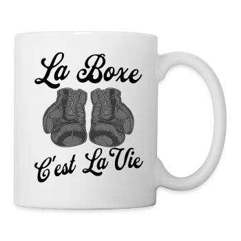 La boxe, c'est la vie.. - Mug blanc - blanc - Droite