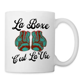 La boxe, c'est la vie - Mug blanc - blanc - Droite
