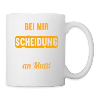 Bei mir war das keine Scheidung Scheidungs - Tasse - Weiß - Rechts