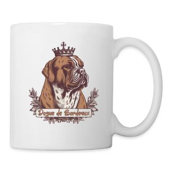 Vintage Regal Dog de Bordeaux with Crown - Mug - white - Right
