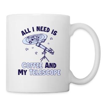 Le café et mon télescope Cosmologiste Starry Sky - Mug blanc - blanc - Droite