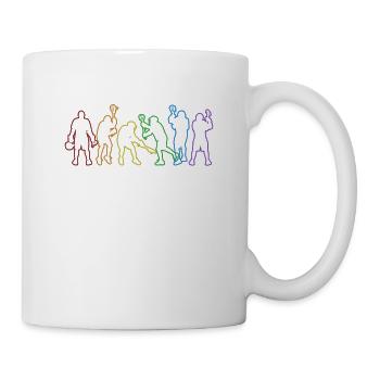 Lacrosse LGBT Rainbow Lax Spieler Polocrosse - Tasse - Weiß - Rechts