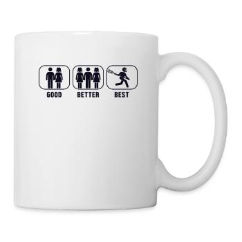 Good Better Best Lacrosse Intercrosse Lax Spieler - Tasse - Weiß - Rechts