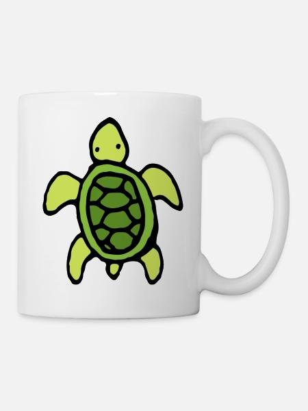 Schildkröte - Tasse - Weiß