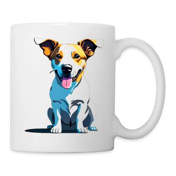 Jack Russel panting - Mug - white - Right