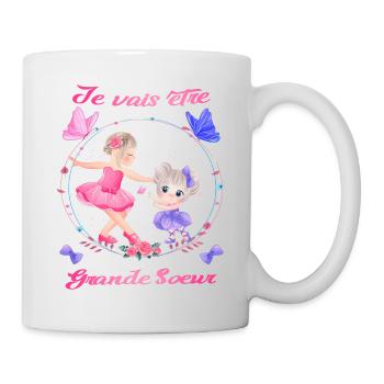Ballet - Je vais être grande sœur - Ballerine - Mug blanc - blanc - Droite