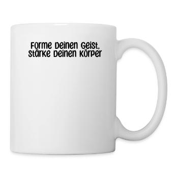 Pilates - Forme deinen Geist, stärke deinen - Tasse - Weiß - Rechts