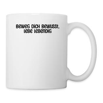 Pilates - Beweg dich bewusst, lebe lebendig - Tasse - Weiß - Rechts