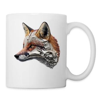 Fox Artwork Art Foxes Animals Gift Zoo - Mug - white - Right