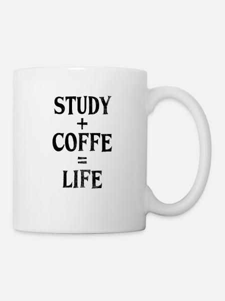 Étude et café - Mug blanc - blanc