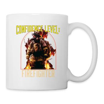 Confidence Level: Firefighter Best Fireman Ever - Tasse - Weiß - Rechts