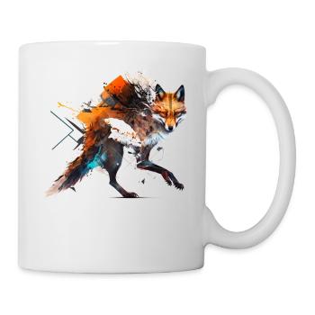 Fox Art Colorful Red Fox Gift Animal Animal - Mug - white - Right