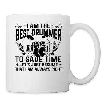 Je suis le meilleur batteur drôle de batteur - Mug blanc - blanc - Droite