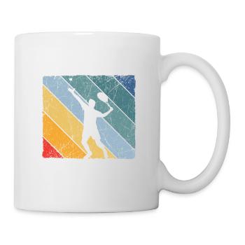 Old Schmetterhand Tennis Lustiger Spruch Sport - Tasse - Weiß - Rechts
