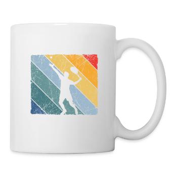Old Schmetterhand Tennis Lustiger Spruch Sport - Tasse - Weiß - Rechts