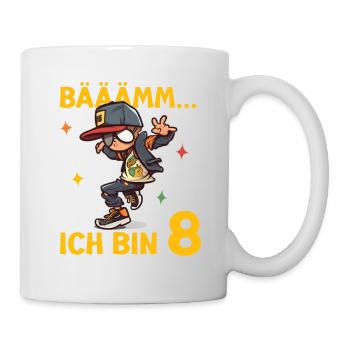 8.Geburtstag Jungen - Bääm ich bin 8 Coole Jungs - Tasse - Weiß - Rechts