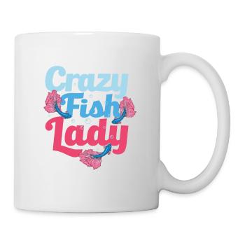 Crazy Fish Lady Aquarium Owner Fish Keeping - Mug - white - Right