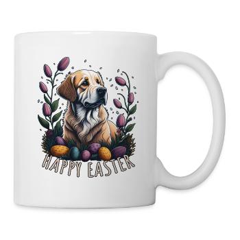 Golden Retriever au printemps Pâques Golden - Mug blanc - blanc - Droite