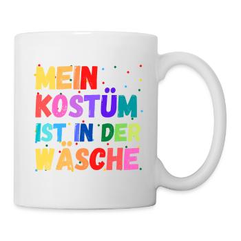 Mein Kostüm ist in der Wäscherei Carnival Party - Tasse - Weiß - Rechts