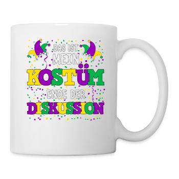 Mein Kostüm ist in der Wäscherei Carnival Party - Tasse - Weiß - Rechts