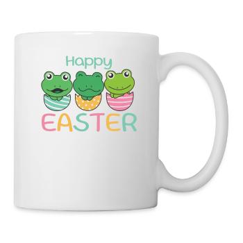 grenouilles douces à Pâques avec œufs de Pâques grenouille - Mug blanc - blanc - Droite