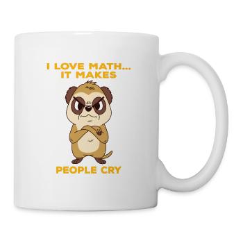 Angry meerkat likes math humor - Mug - white - Right