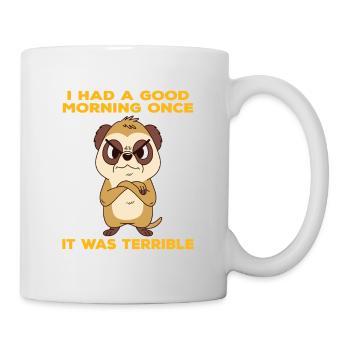 Suricate en colère terriblement bonjour - Mug blanc - blanc - Droite