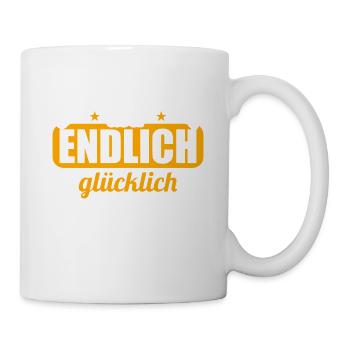 Geschieden und Pleite aber endlich glücklich - Tasse - Weiß - Rechts