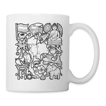 Thailand Doodles Bangkok Phuket Asia Chiang Mai - Mug - white - Right