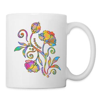 Fleur - Mug blanc - blanc - Droite