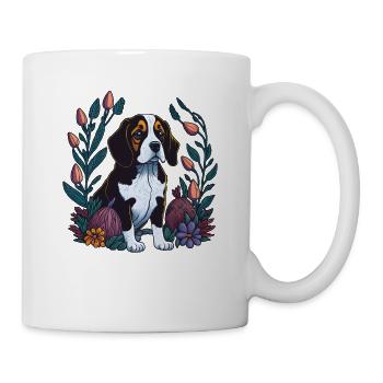 Beau chien Beagle Pâques Printemps Beagle - Mug blanc - blanc - Droite