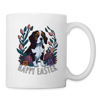 Beau chien Beagle Pâques Printemps Beagle - Mug blanc - blanc - Droite
