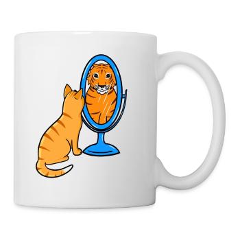Cute tabby cat - tiger - Mug - white - Right