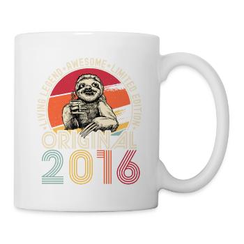 2016 Birthday vintage vintage sloth gift - Mug - white - Right