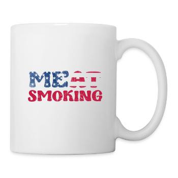 This Is My Meat Smoking Shirt Lustig BBQ Smoker - Tasse - Weiß - Rechts