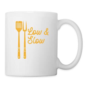 Ich kann die ganze Nacht niedrig und langsam BBQ - Tasse - Weiß - Rechts