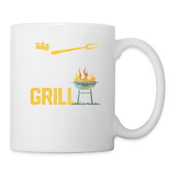 Königin des Grills Lustiges Räucherfleisch BBQ - Tasse - Weiß - Rechts