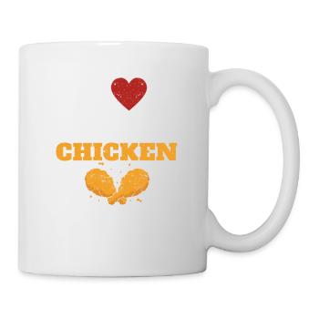 Ich liebe Brathähnchen Lustiges Essen Essen BBQ - Tasse - Weiß - Rechts
