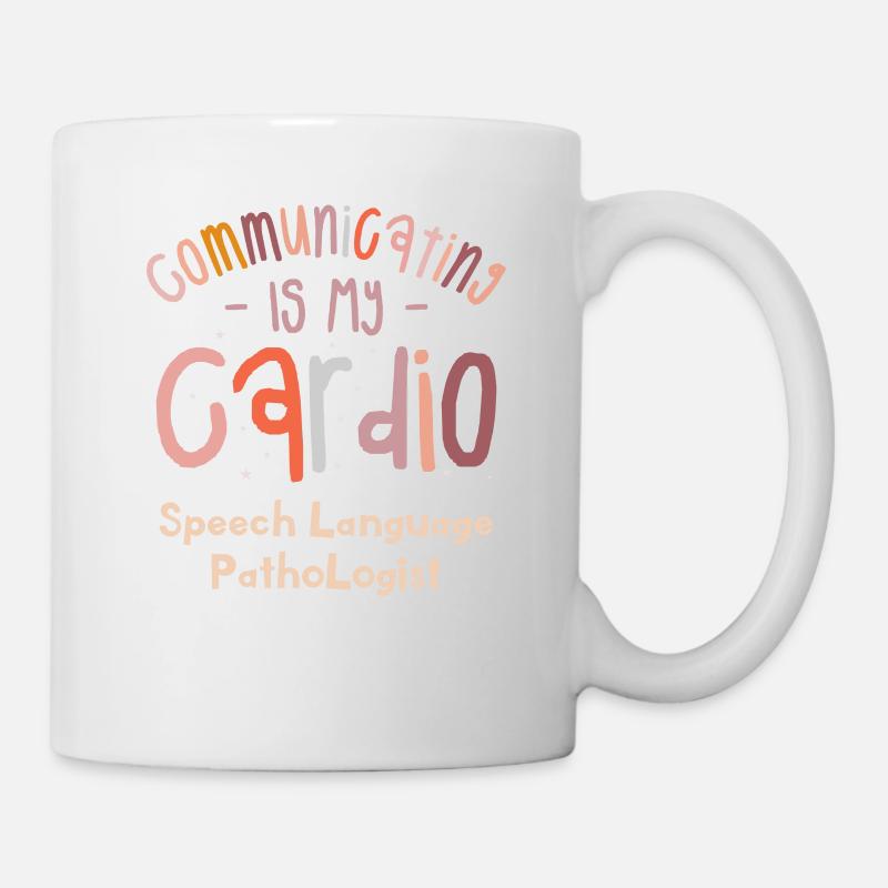 Communiquer est mon langage vocal cardio - Mug blanc - blanc