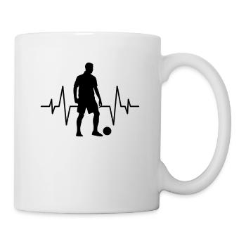 Battement de cœur du football - Mug blanc - blanc - Droite